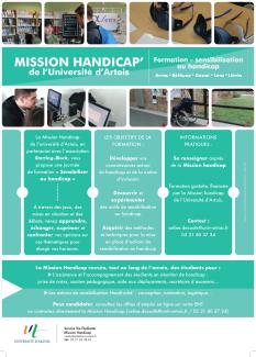 Offres d'emploi et formations en lien avec le handicap et l'inclusion. Renseignements auprès du service Vie étudiante - Mission handicap.