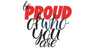Logo Be proud of who you are 