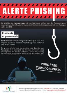 Affiche rouge et noire, un pirate informatique devant son ordinateur tapis dans l'ombre sous sa  capuche