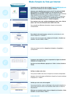 Procédure de vote sur NEOVOTE