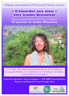 Colloque "S'encorder aux mots avec Jeanne Benameur"