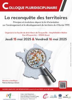 affiche du colloque la reconquête des territoires