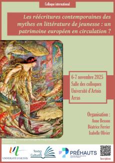 Affiche colloque "Les réécritures contemporaines des mythes"