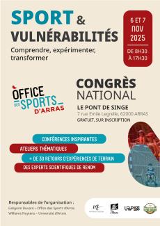 Congrès national " Affiche Sport et Vulnérabilités, Comprendre, expérimenter, transformer "