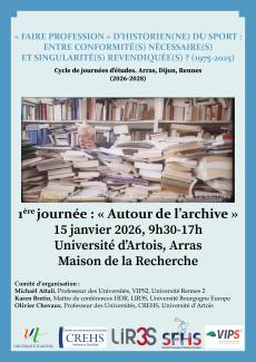 Affiche Journée d'études "Autour de l'Archive"