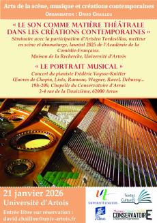 "Le son comme matière théâtrale dans les créations contemporaines" 