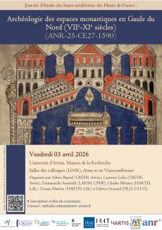 Affiche de la journée d'étude des hauts médiévistes des Hauts-de-France