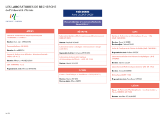 Organigramme de la Recherche