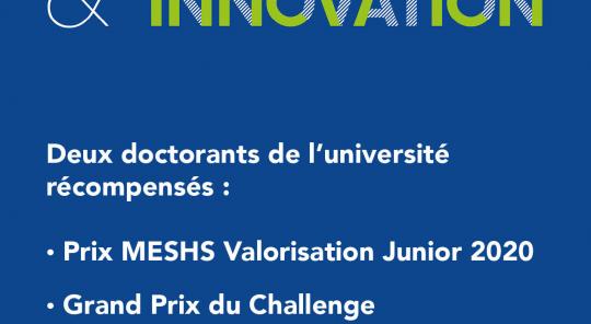 Deux doctorants de l'université récompensés lors des Rencontres Régionales de la Recherche et de l'Innovation