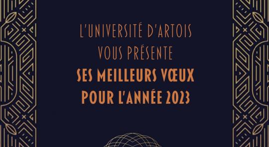 L'université d'Artois vous présente ses meilleurs voeux 2023