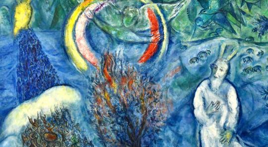 extrait Chagall "Moïse et le buisson ardent"